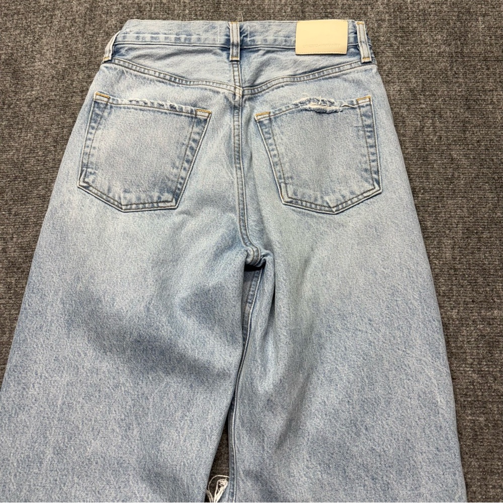 Citizens of Humanity Jeans Womens 24 Blue Ayla Baggy Distressed Button Fly - Picture 15 of 16